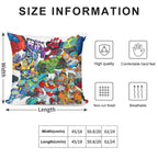 Transformers Rescue Bots Full Team Soft Washable Throw Pillow