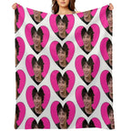 RODRICK LOVE HEART Plush Throw Blanket