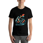 Abstract Modern Geometric Mountain Landscape Art  Slim-fit Cut T-Shirt