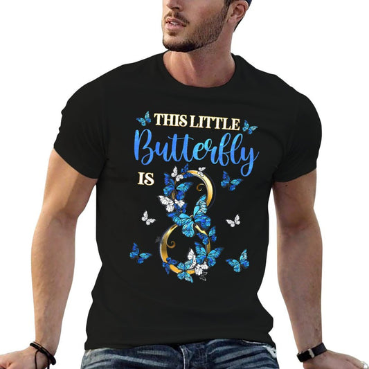This Little Butterfly Is 8 Eight Year Old Birthday Girl Boy Premium  Quick-drying T-Shirt