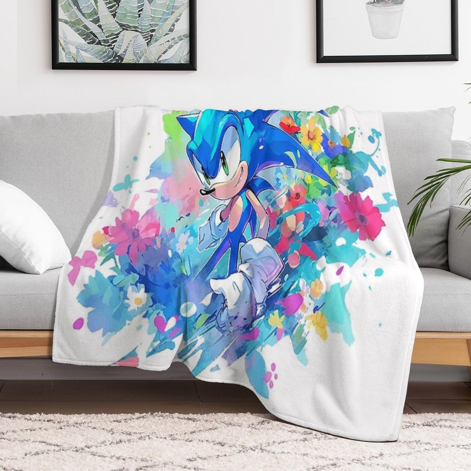 Soniccccc Eco-conscious Throw Blanket