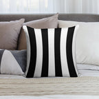 Big Lines Black Soft Decorative Cover Throw Pillow