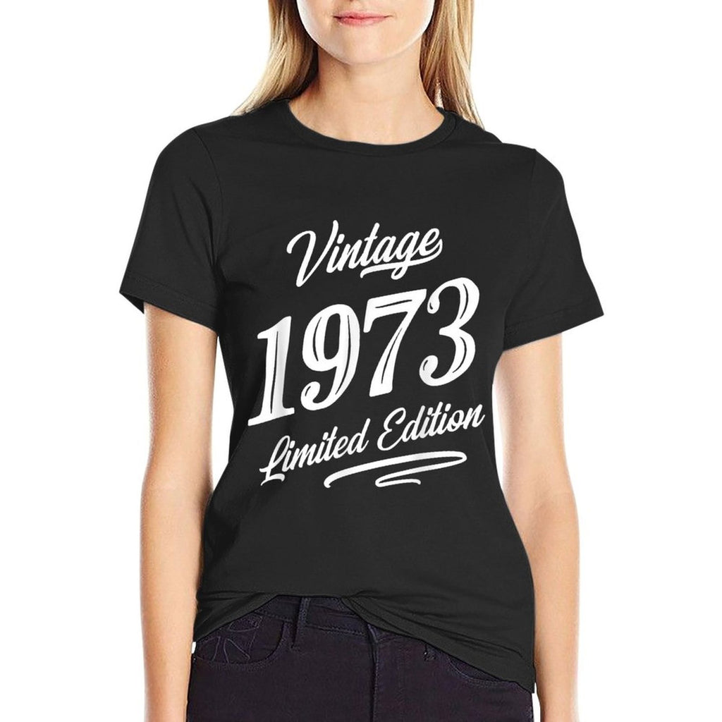 Vintage 1973 50 Year Old Retro 50th Birthday Graphic  Tagless Design T-Shirt