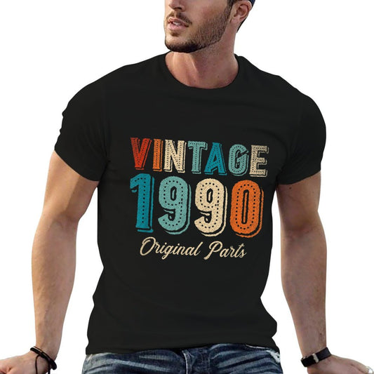 30th Birthday - Original Parts Vintage 1990  Fade-proof Color T-Shirt