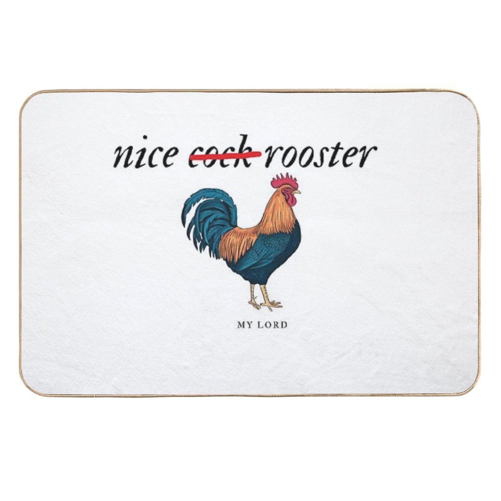 Nice Rooster My Lord  Toxin-Free Bath Mat