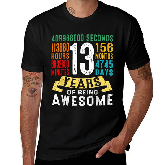 13 Years Old 13th Birthday Gifts Retro Vintage 156 Months  Quick-drying T-Shirt