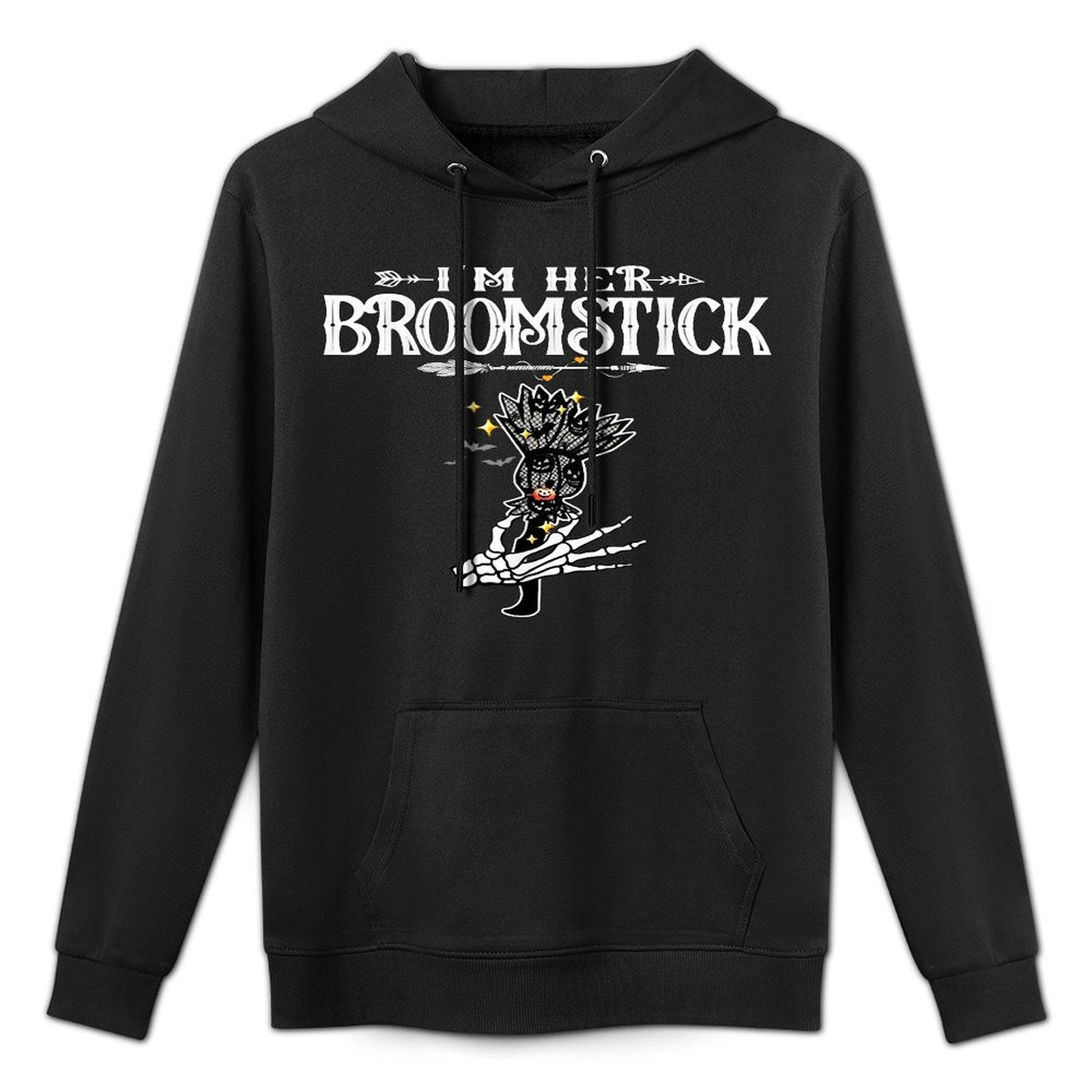 Im Her Broomstick Love Couples Halloween Costume Breathable Fabric Hoodie