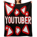 YouTuber Splash Design Velvety-soft Throw Blanket