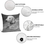 Bedlington Terrier Photo Soft Reinforced Edging Throw Pillow