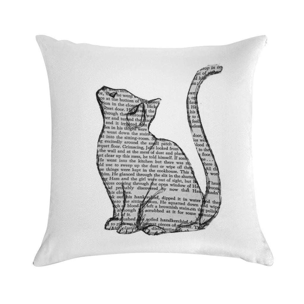 Books And Cats And Books And Cats Soft Fade-Resistant Throw Pillow