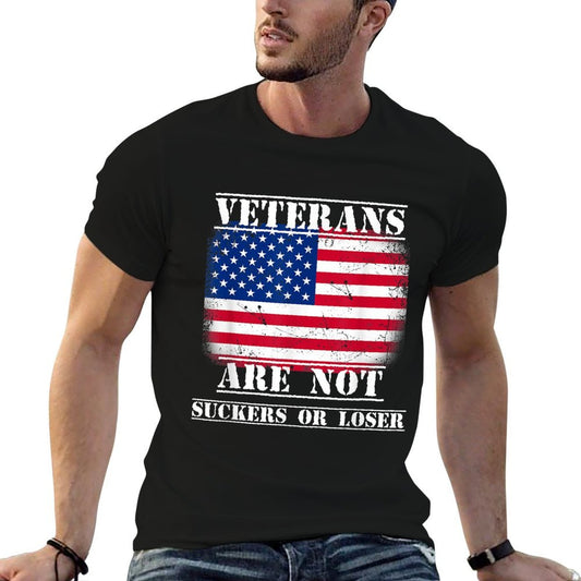 Veterans Are Not Suckers Or Losers Anti Trump American  Easy-care T-Shirt