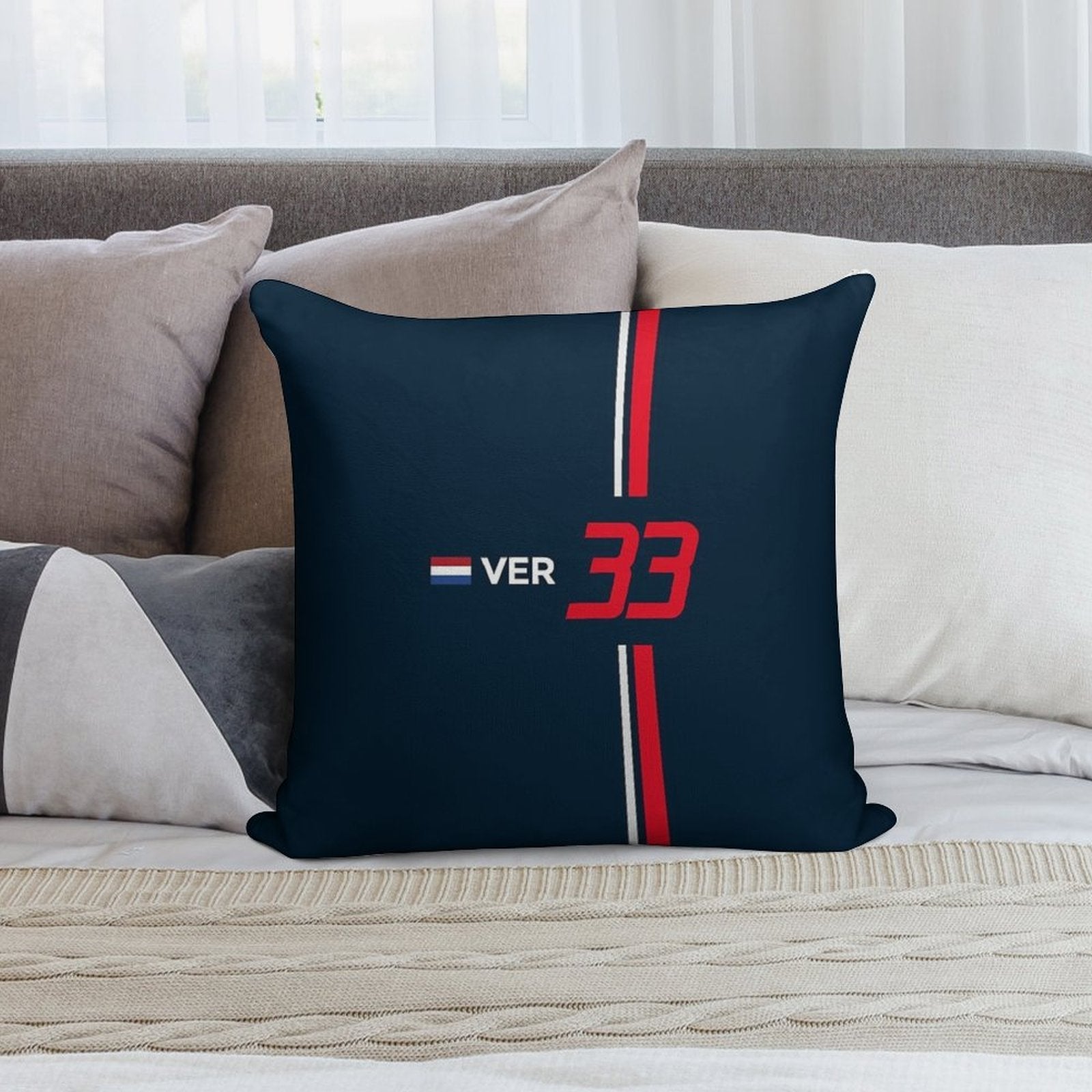 F1 2021 - #33 Verstappen Soft Anti-Pilling Throw Pillow