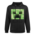 Minecraft Creeper Big Green Pixel Face Shape Retention Hoodie