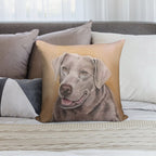 Silver Labrador Retriever Soft Fade-Resistant Throw Pillow
