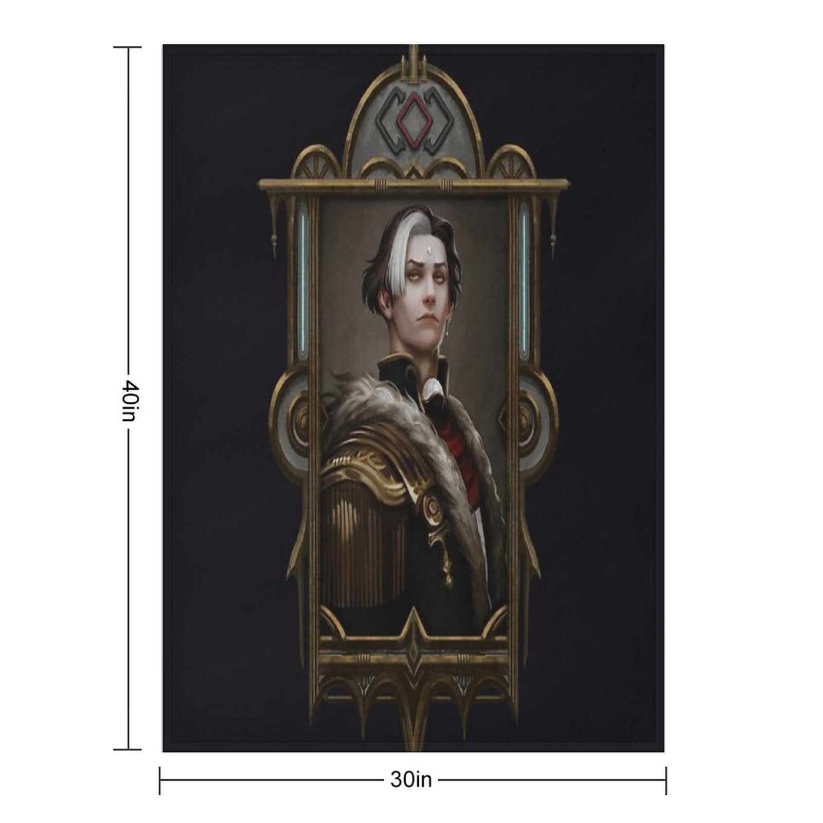 Solus Zos Galvus Framed Portrait Velvety-soft Throw Blanket