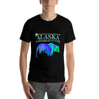 Alaska State Pride Alaska Northern Lights Alaskan Bear  Odor-resistant T-Shirt