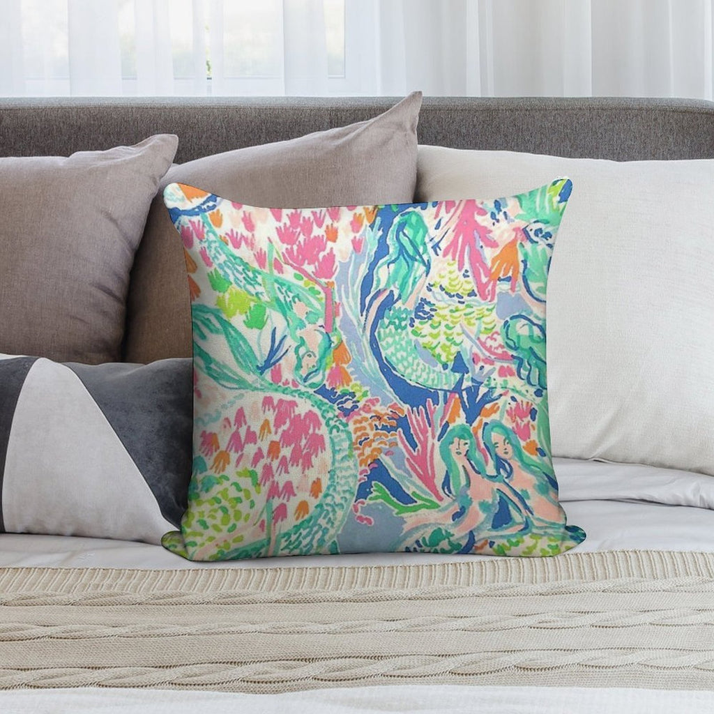 FIVE MERMAIDS Soft Gift Ready Throw Pillow