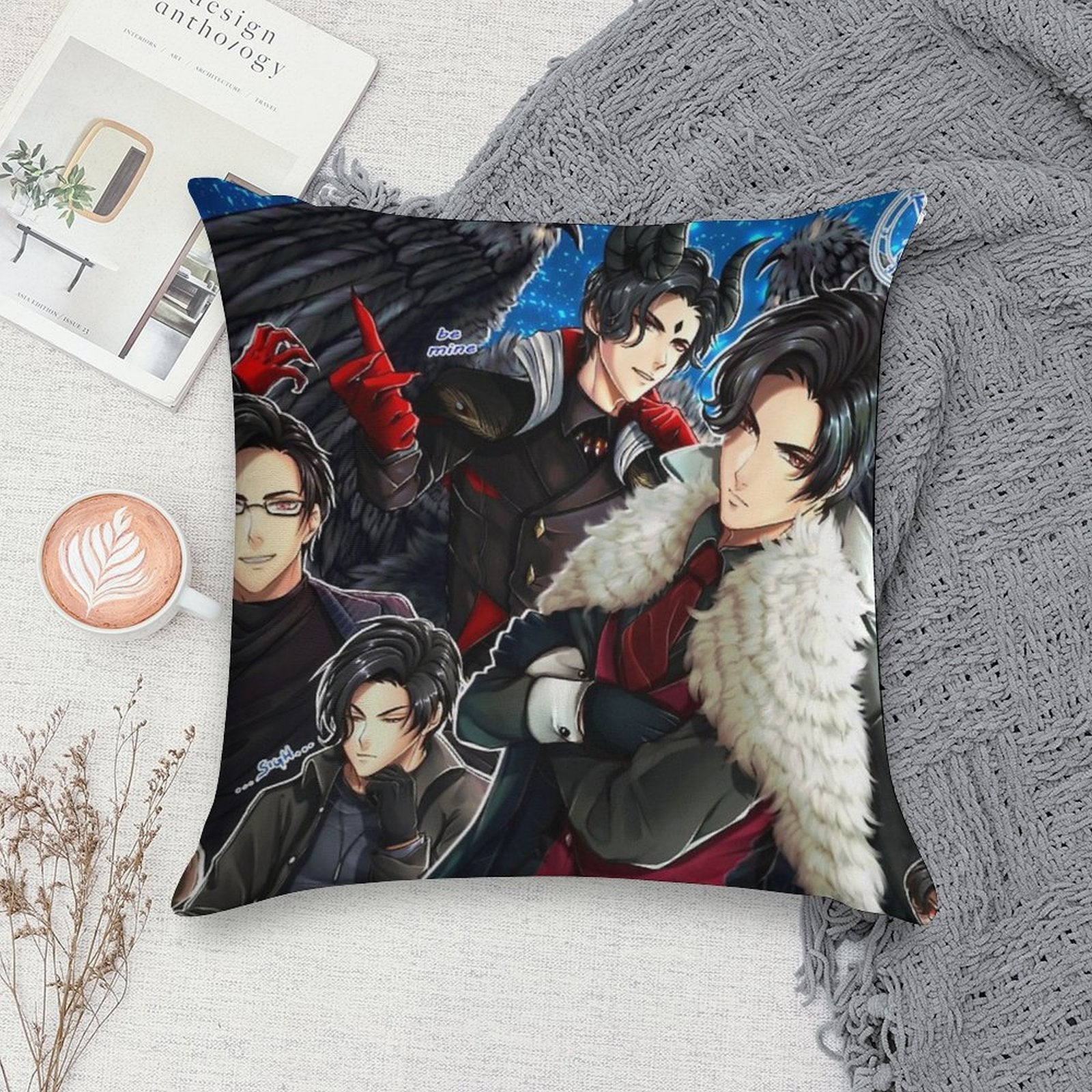 Lucifer Obey Me Soft Bedroom Essential Throw Pillow