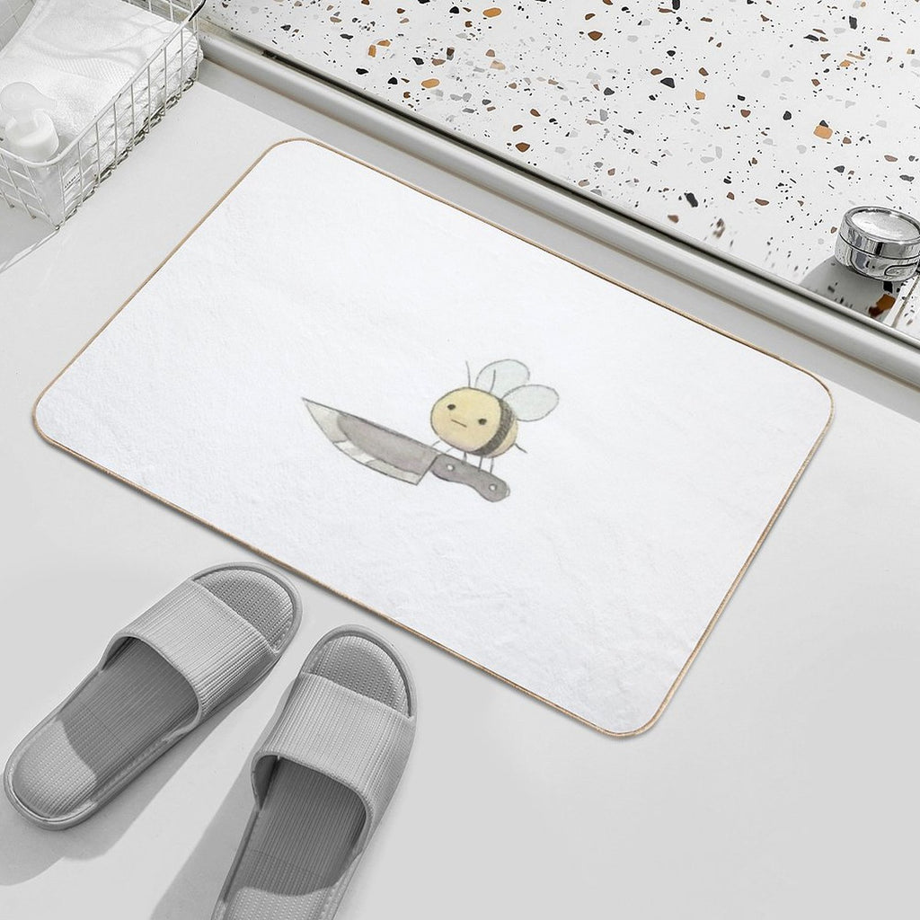 Knife Bee  Stain-Proof Bath Mat