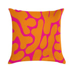 Preppy Coral Reefs Pattern in Pink And Orange Soft Bedroom Essential Throw Pillow