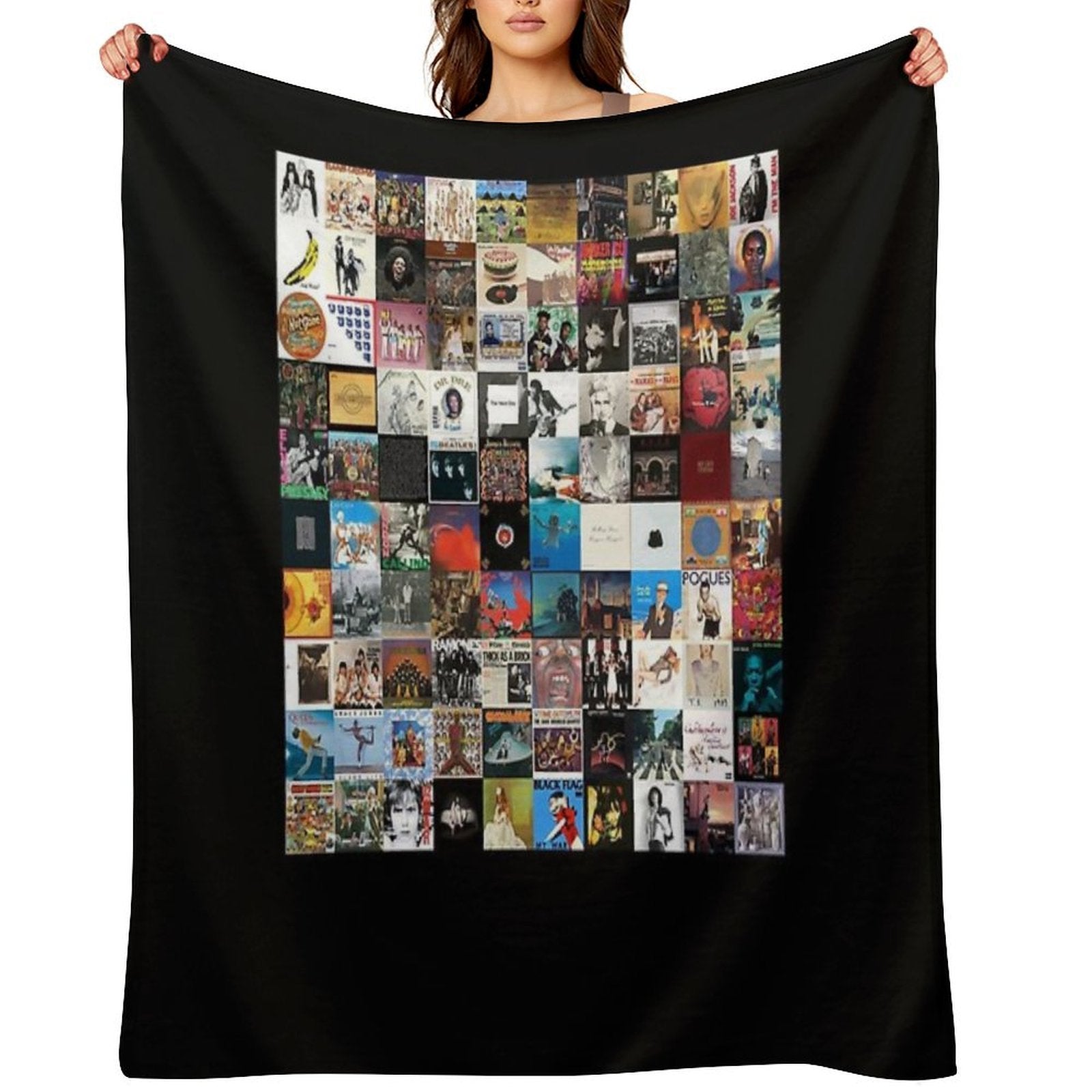 Greatest Album Collage Classic Eco-conscious Throw Blanket