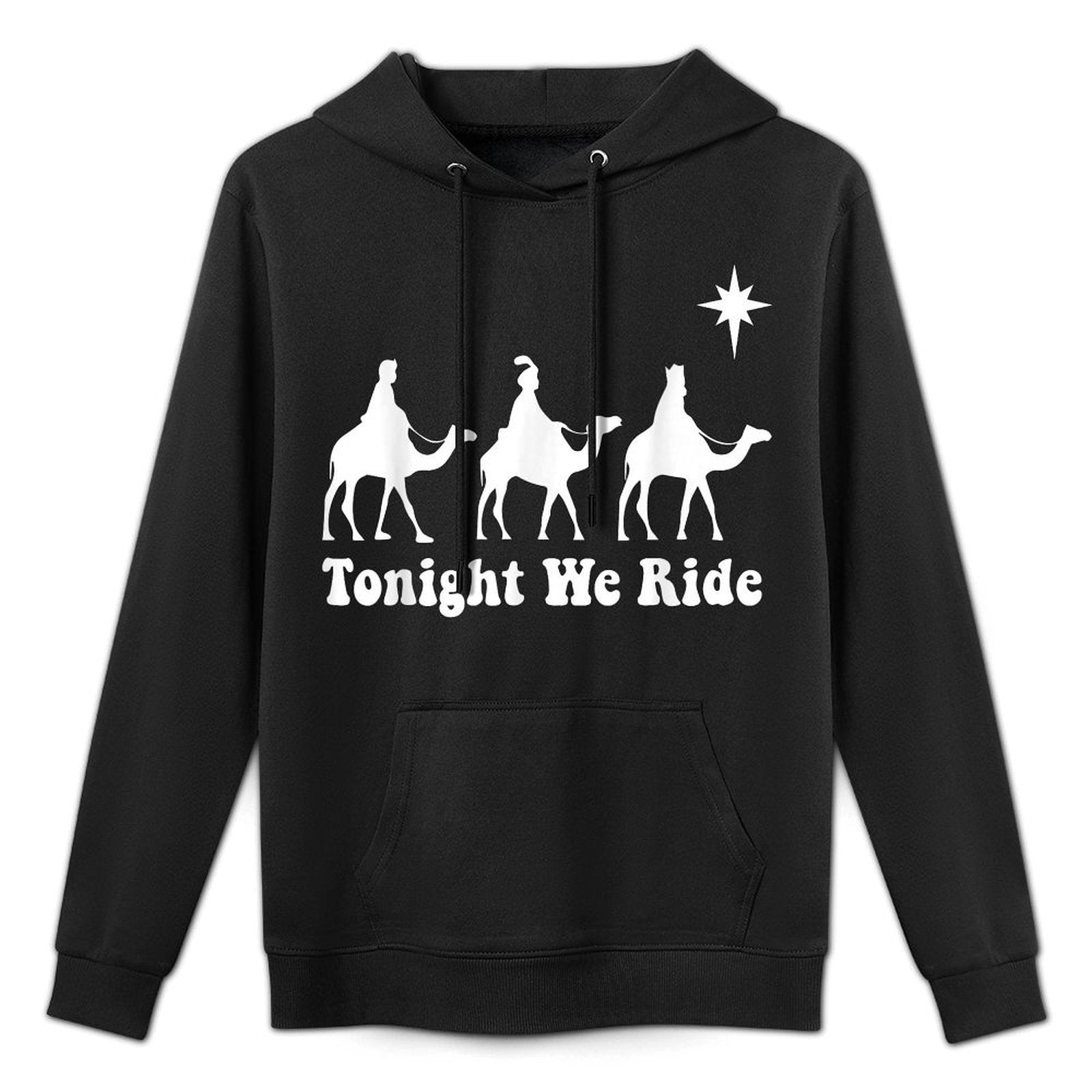 Tonight We Ride Christmas 3 Wise Men Camel Ride Christian Pilling-Resistant Hoodie