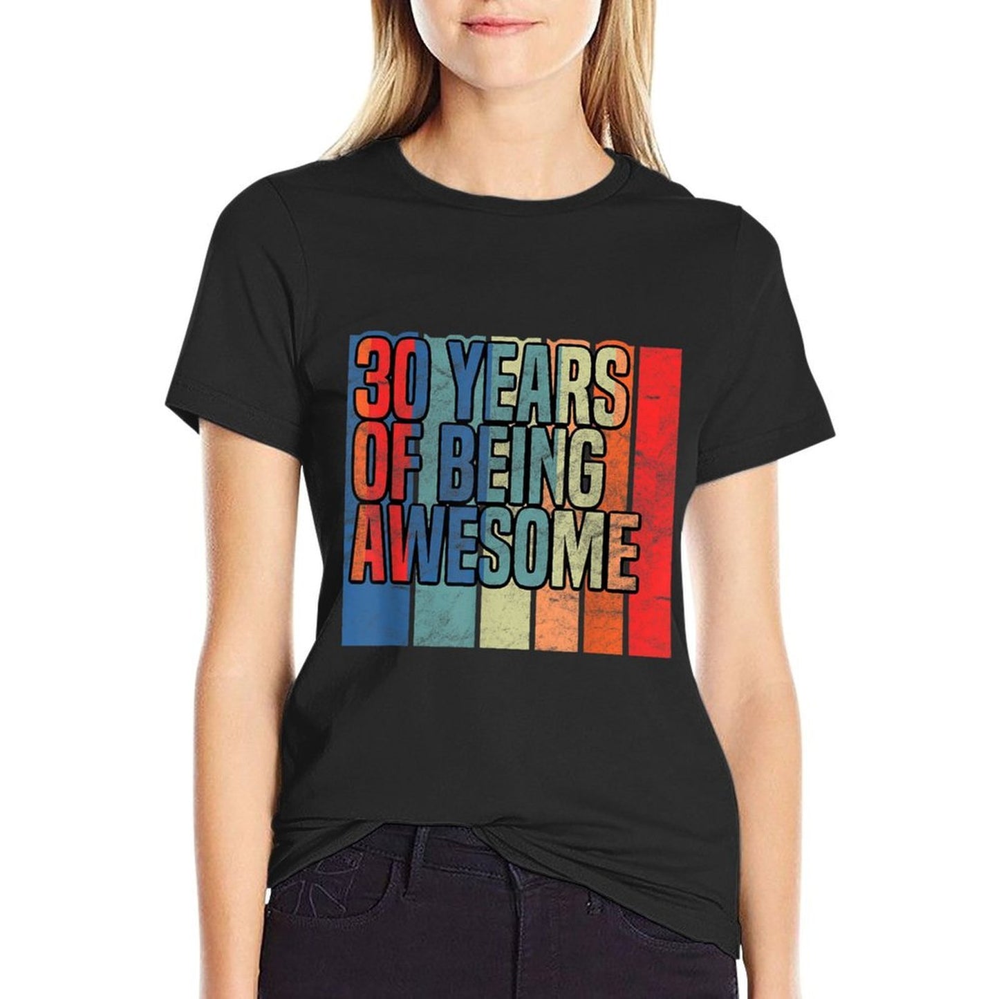 30th Birthday 30 Years of Being Awesome Funny Party  Tagless Design T-Shirt