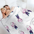 Gwen Little Spider Ghost, Baby Spidey Girl, Grl Pwr, Cartoon Ghost Spider Multi-functional Throw Blanket