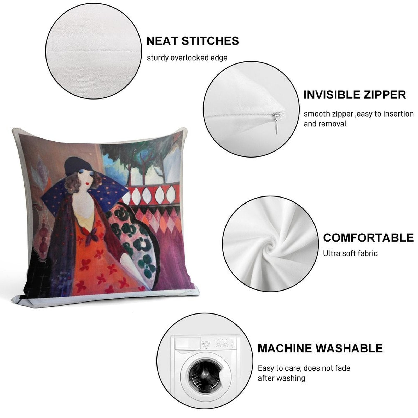 ITZCHAK TARKAY INDIGO CHAPEAU Soft Style Accent Throw Pillow