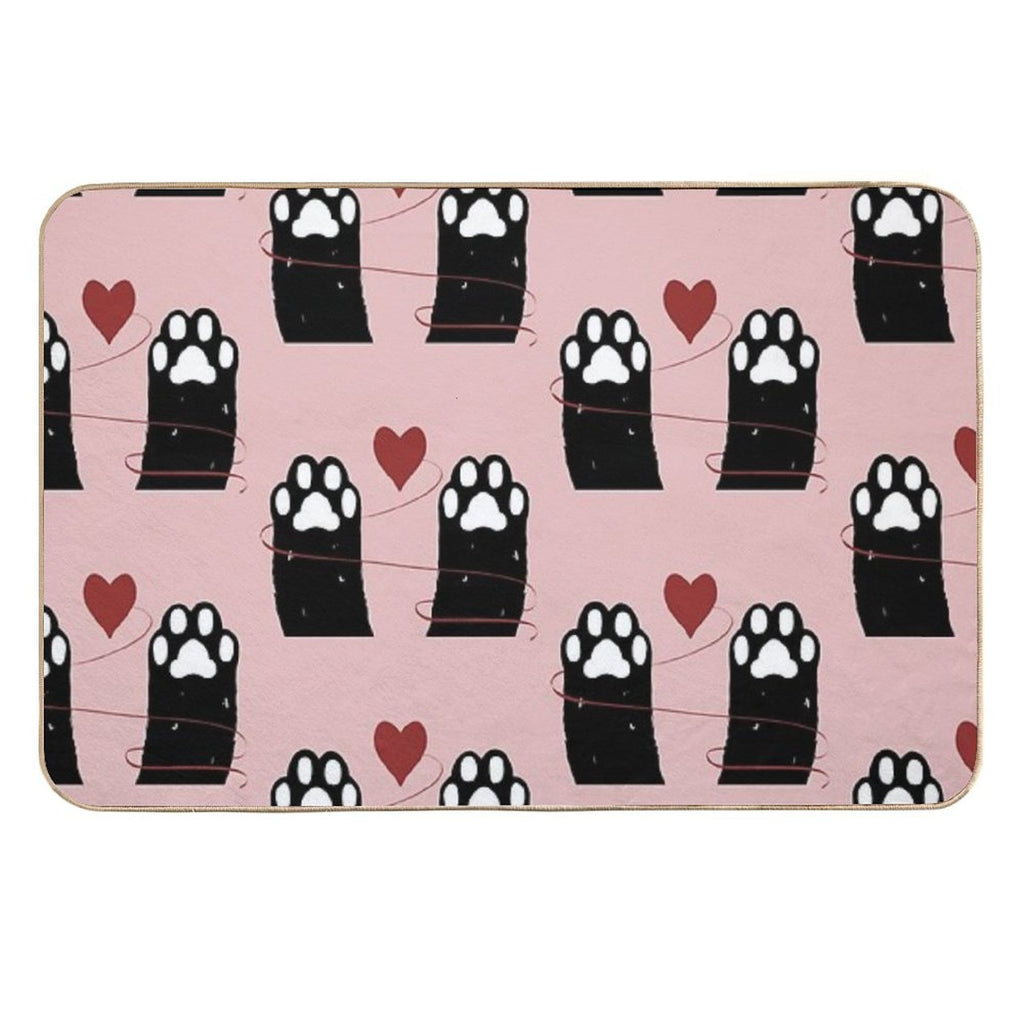 Pattern of Heart Connect  Non-Slip Bath Mat