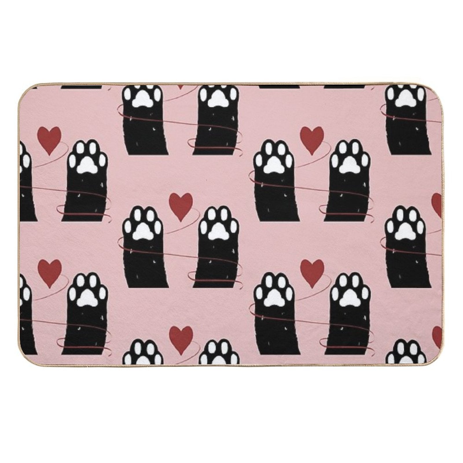 Pattern of Heart Connect  Non-Slip Bath Mat