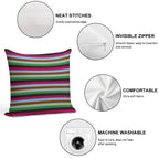 Harlequins Rugby Striped Soft Shrink-Resistant Throw Pillow