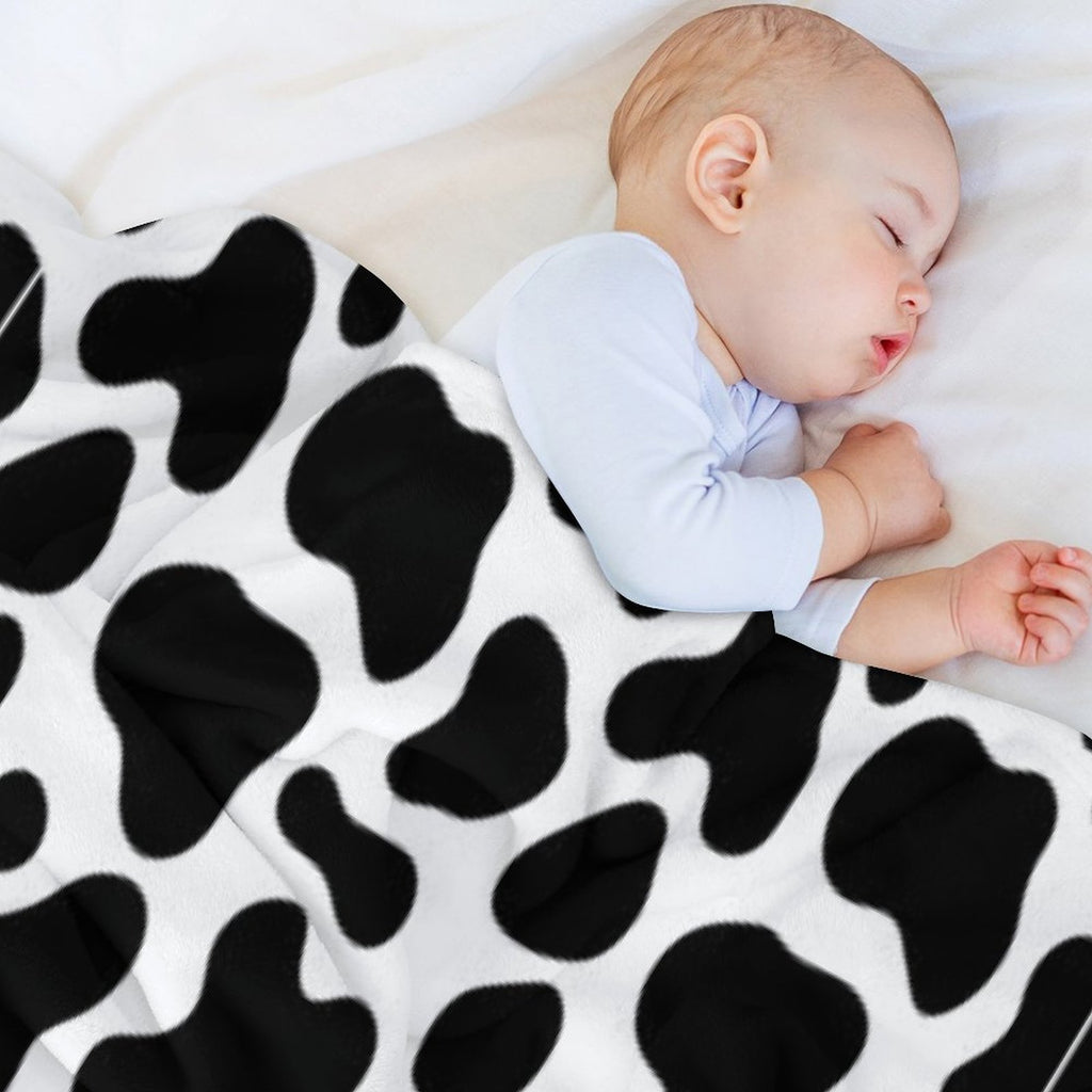 Cow Pattern Costume Shrink-resistant Throw Blanket