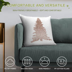 Sparkling Rose Gold Christmas Tree Soft Ultra-Soft Texture Throw Pillow
