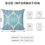Through Ocean & Sky - Turquoise & Blue Moroccan Pattern Soft Luxury Feel Throw Pillow