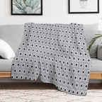 Gray And Black Pattern Shrink-resistant Throw Blanket