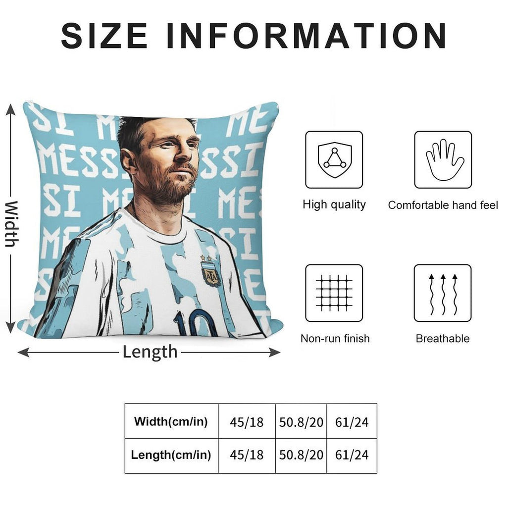 Lionel Messi Soft Gift Ready Throw Pillow