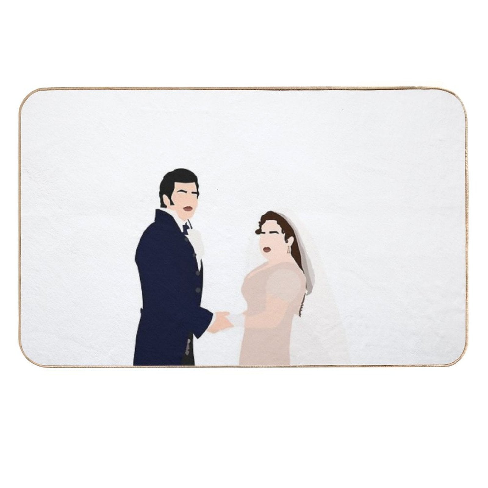 Bridgerton - Penelope And Colin at Their Wedding  Stain-Proof Bath Mat