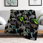 Pleco Collage Dark Shrink-resistant Throw Blanket