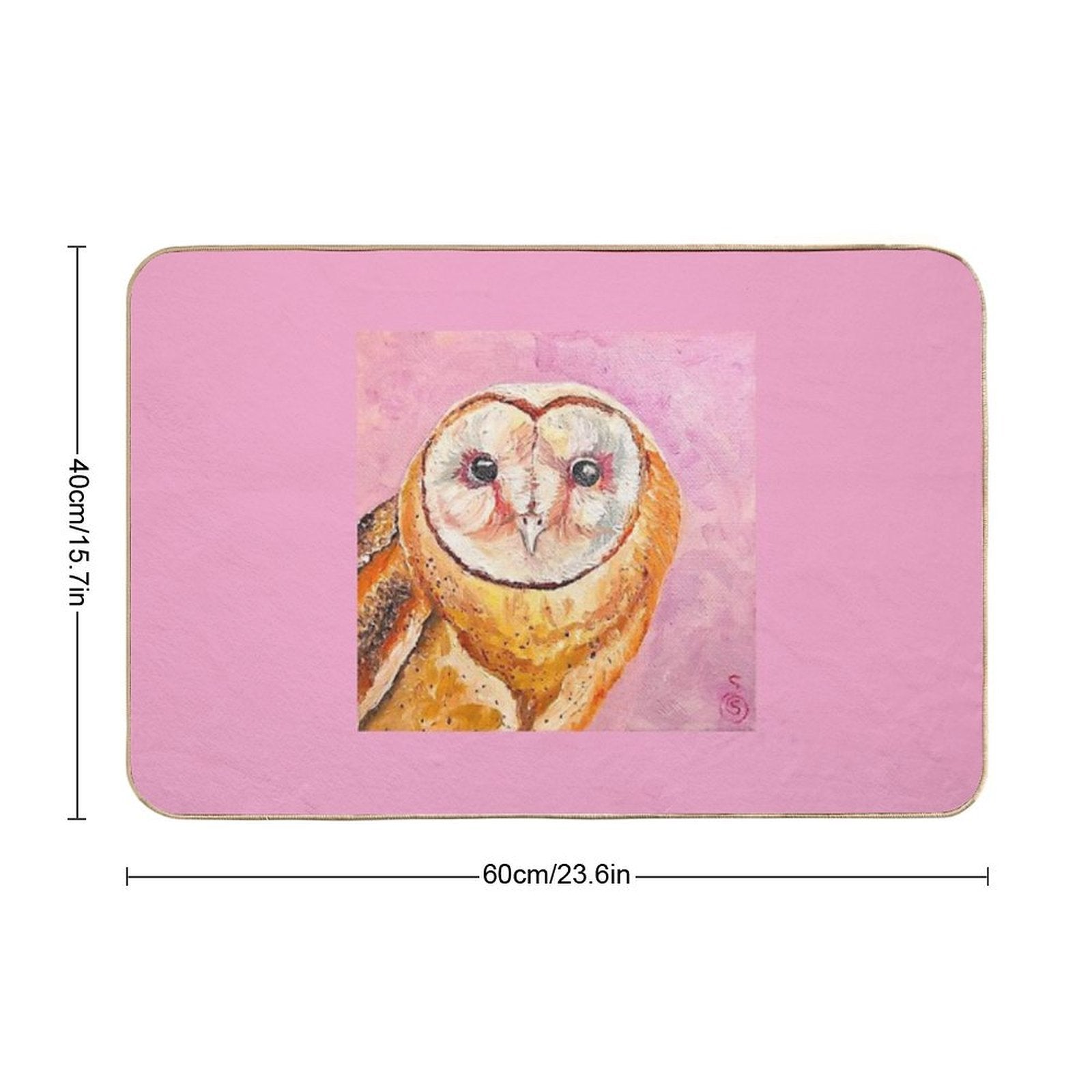 Barn Owl of The Heart  Multi-Purpose Bath Mat