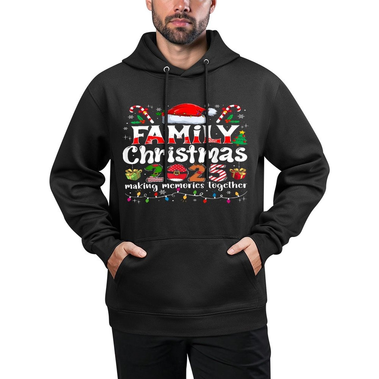 Family Christmas 2025 Matching Outfit Xmas Squad Santa Unisex Design Hoodie