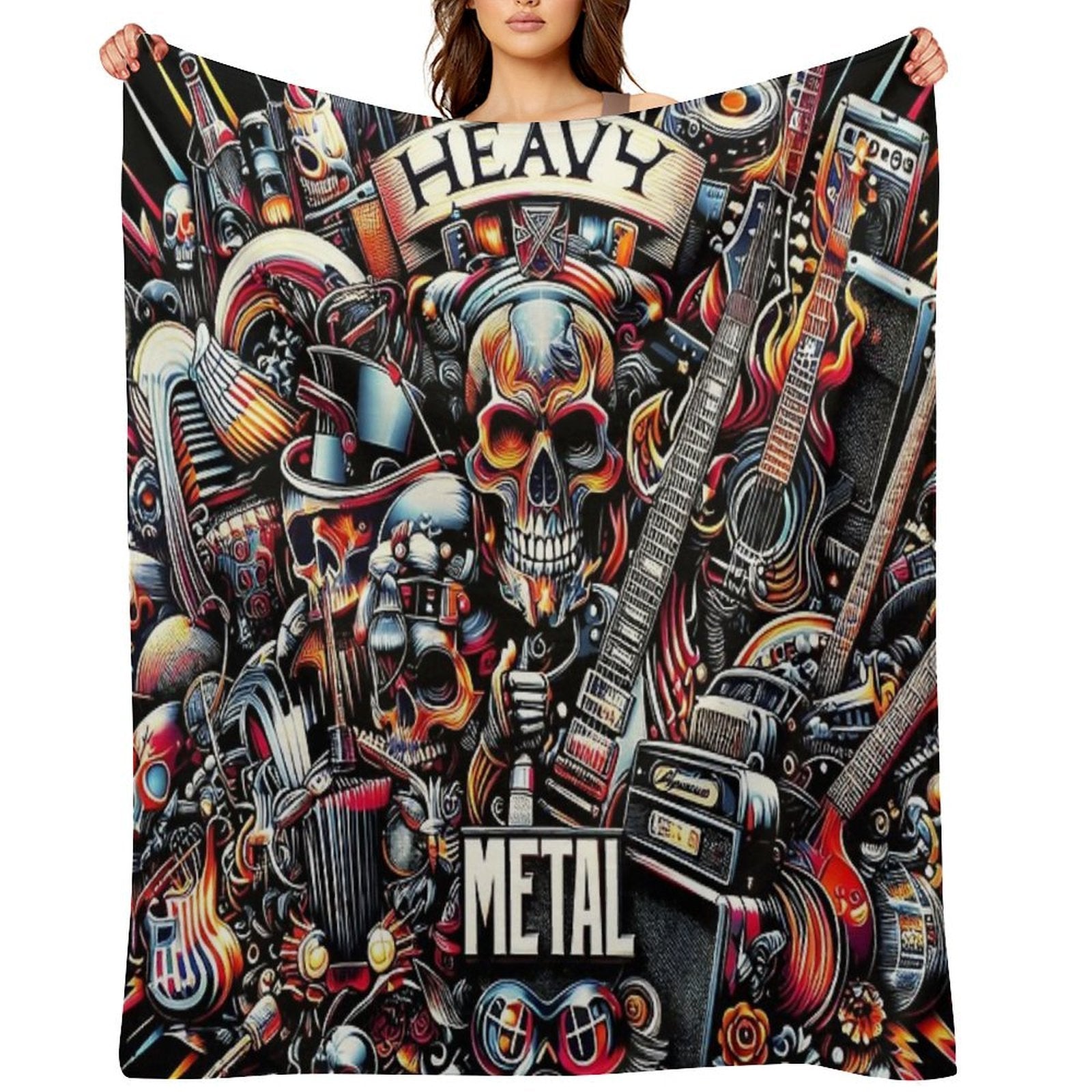 Heavy Metal Sustainable Throw Blanket