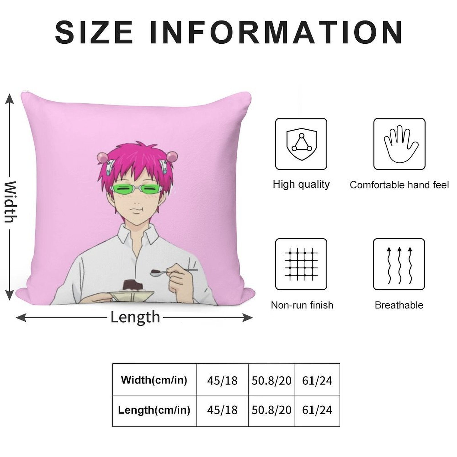 Kusuo And His Coffee Jelly Soft Shrink-Resistant Throw Pillow