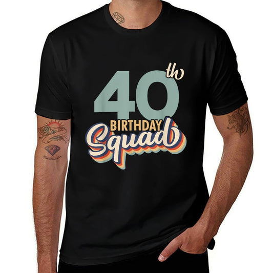 40th Birthday - Retro Birthday Squad  Eco-friendly Material T-Shirt