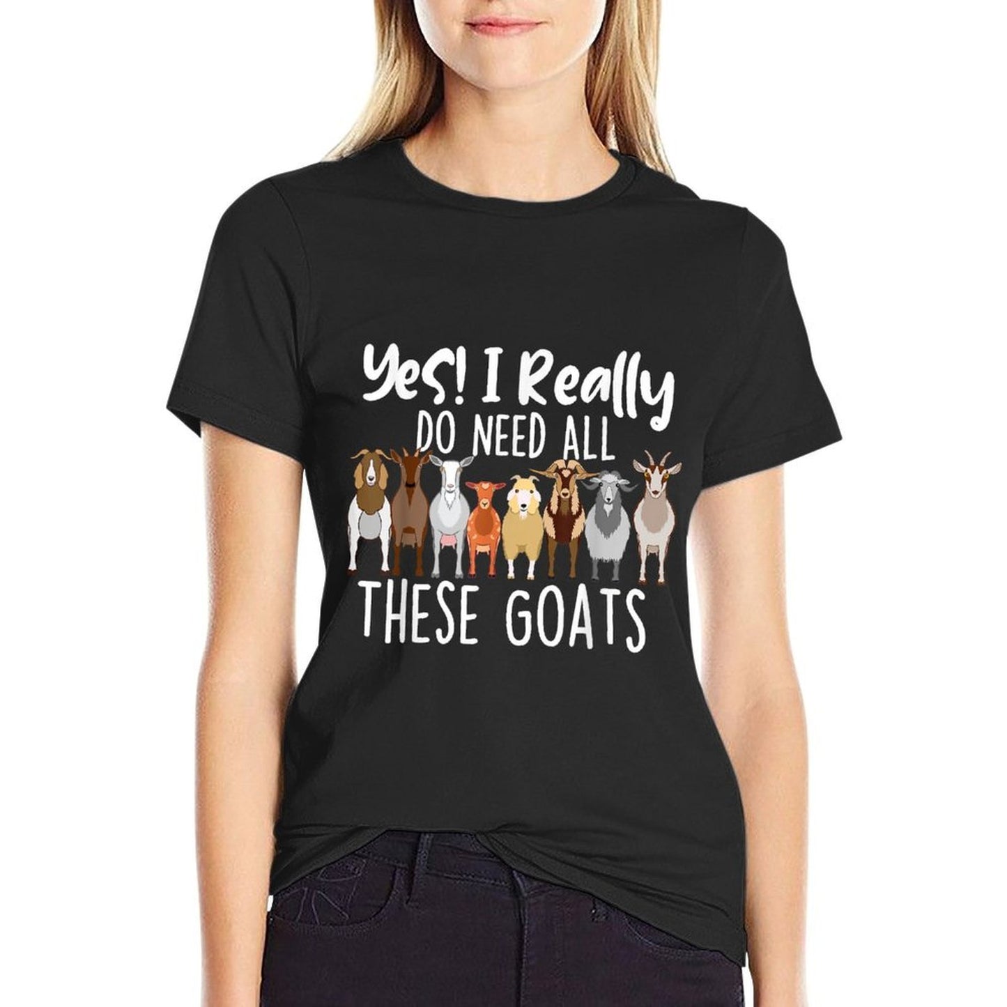Yes I Really Do Need All These Goats - Goat Lover Farmer  Rolled Sleeves T-Shirt