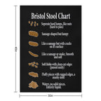 Bristol Stool Chart in White Writing Black Background Sustainable Throw Blanket