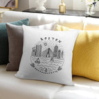 Boston Mass Skyline Collage Soft Ultra-Soft Texture Throw Pillow