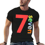 Kids 7th Birthday Boy Girl 7  Age 7 Seven Year Old Party  Trendy Pattern T-Shirt