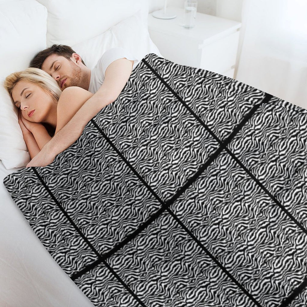 Zebra Allover Print Phone Case Easy Care Throw Blanket