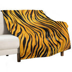 Colorful Fantasy Pattern Black Yellow Ornaments Zebra Tiger Fur Anti-pilling Throw Blanket